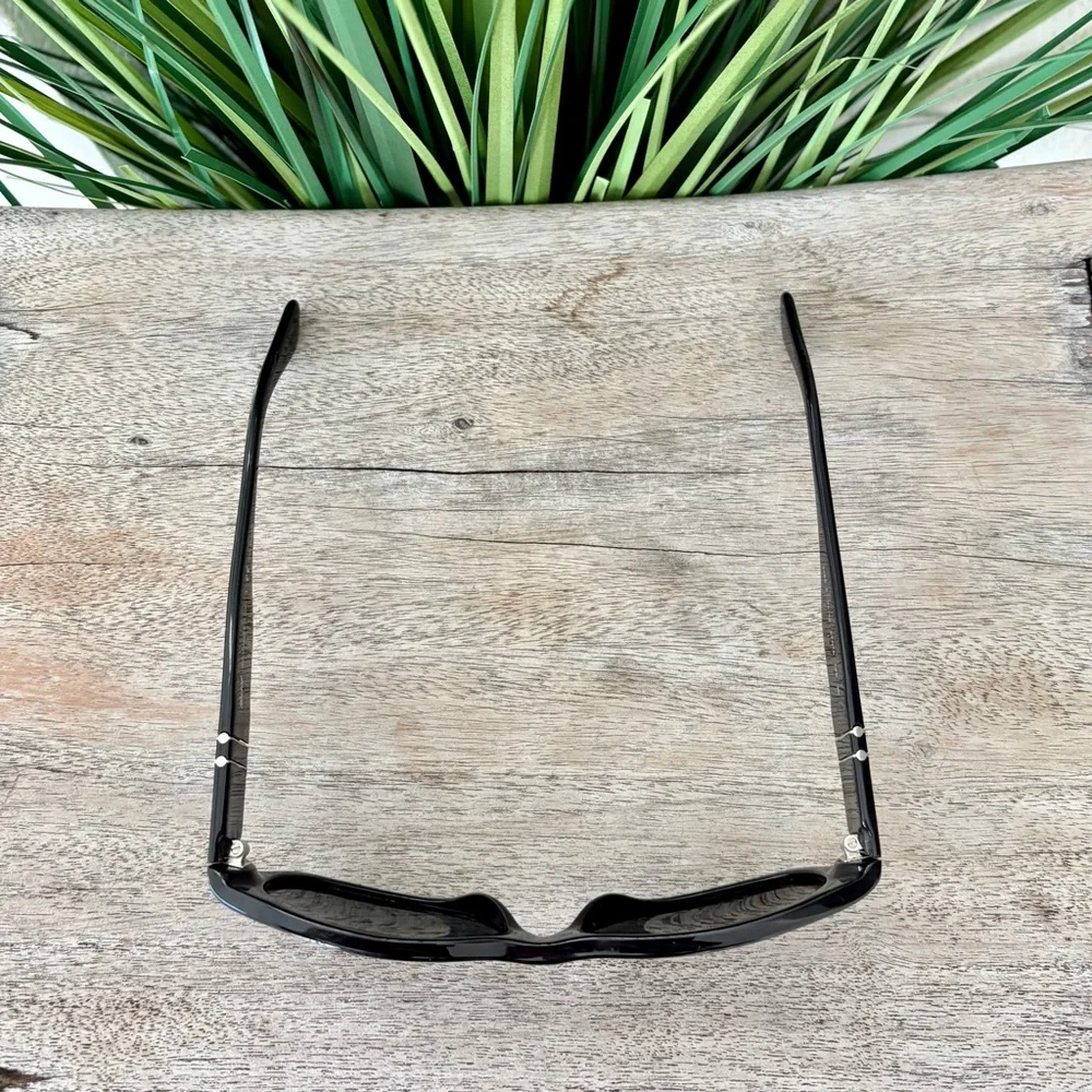 Persol Black Sunglasses with Silver Arrow Detail